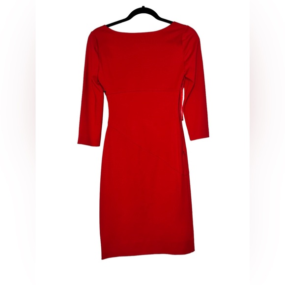 Diane Von Furstenberg ๐ Bevin 3/4 Sleeve Dress, Red, Size 0. Never Worn. - Picture 5 of 9